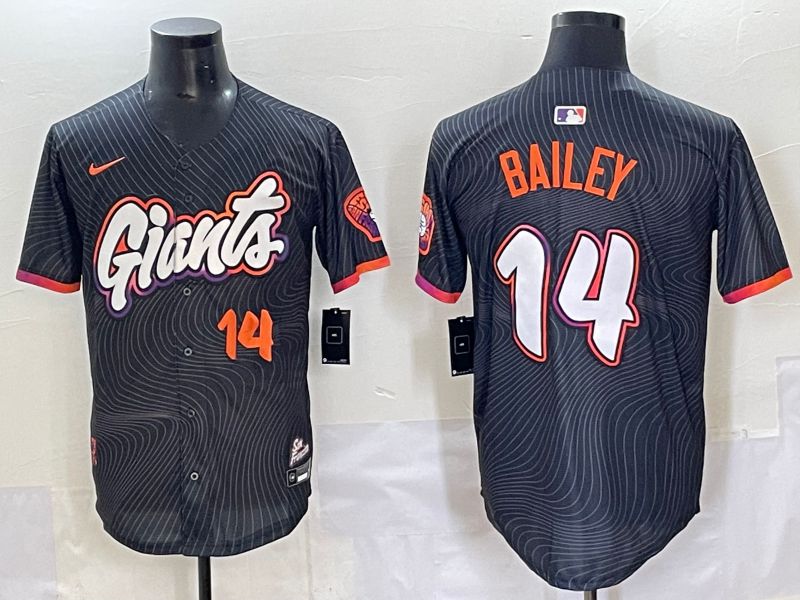 Men 2025 San Francisco Giants #14 Bailey Black Joint Name Nike MLB Jersey style 6
